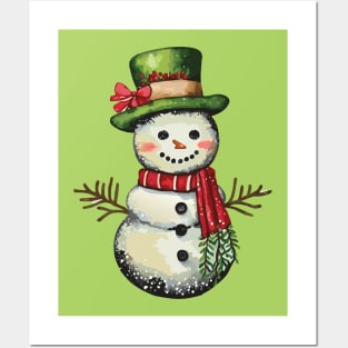 Country Snowman Posters and Art